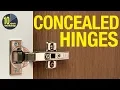 How to fit concealed Euro-style hinges for overlay inset cabinet doors 348
