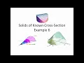 Volume of a Solid by Triangular Cross Section Example 6