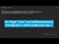 Fix Plugin react was conflicted between package json eslint-config-react-app
