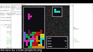 Tetris Game In PYTHON With Source Code Source Code Projects