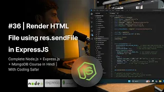 NodeJS Tutorial in Hindi Render HTML File using res sendFile in ExpressJS