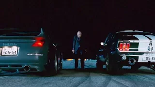 fast and furious tokyo drift final race mustang vs 350z 1080hd