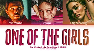 the weeknd jennie u0026 lily rose depp one of the girls lyrics color coded lyrics 