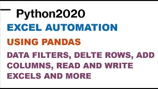 8-1 Python Excel Automation Python Pandas Filter Data Delete Rows with Conditions Add New Column