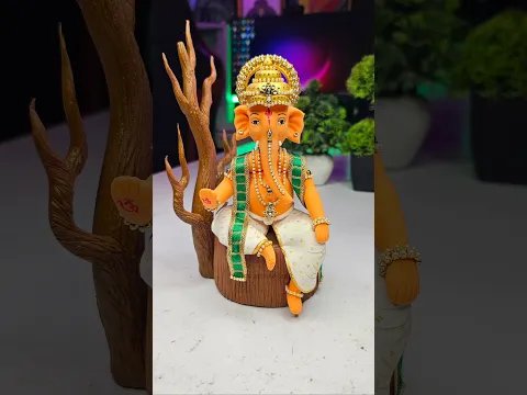Ganpati ji making and decorate 😍 Ganpati ji idol making 🙏🏻  #shorts #short #ganpati