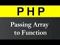 Passing Array to Function in PHP Hindi