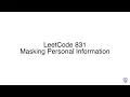 LeetCode 831 Masking Personal Information