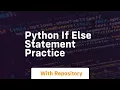 python if else statement practice