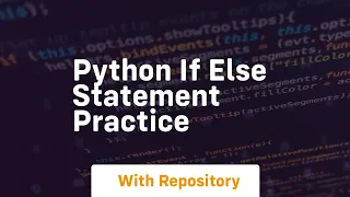 python if else statement practice