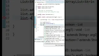 Iterate arraylist in java using for loop