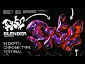 Sketches to 3D Chrome Type - CHROME TYPE Blender In Depth Tutorial Beginners