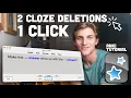 How to Reveal 2 CLOZE DELETIONS in ONE CLICK Anki Tutorial