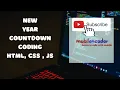 New year Countdown using html css and javascript