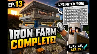 automatic iron farm banaya ep 13 me minecraft java survival deries me