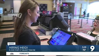 HIRING HEIDI Heidi Alagha serves you popcorn at Galaxy Theatres
