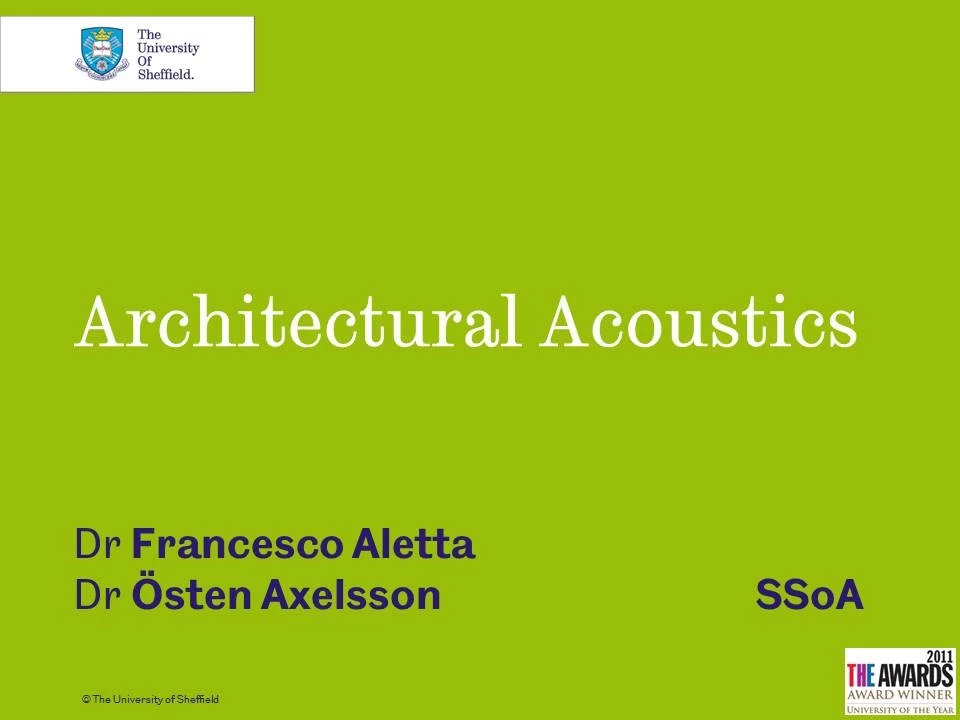 Architectural Acoustics SSoA