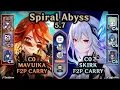 Download Lagu No Escoffier? No Problem! Skirk \u0026 Mavuika F2P Teams!!! 5.7 Spiral Abyss (F12 - 9*) | Genshin Impact