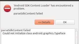 Android SDK Content Loader has encountered a problem - parseSdkContent failed