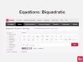 Equations Biquadratic
