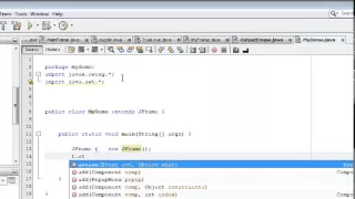 Java Swing Tutorial create JFrame using swing in java