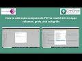 How to Add code components PCF to model-driven apps columns grids and sub grids
