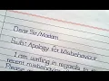 Apology Letter for Misbehaviour