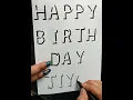 How to write 3D lettering Happy Birt ay 3D lettering Handwriting calligraphy