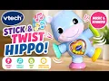 VTech Stick Twist Hippo Toy Demo Music Sounds Rattle Baby Sensory Toy