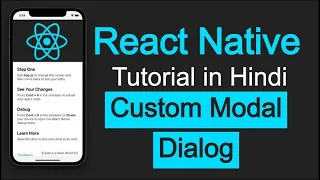 React Native tutorial in Hindi Make Custom Modal Dialog box