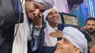 لحظه استقبال الشيخ امين الدشناوي الشيخ محمد ياسين التهامي بجرجا من مولد سيدي دهيس ابو عمره   دندنها