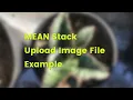 MEAN Stack Angular 10 Tutorial Upload Image File