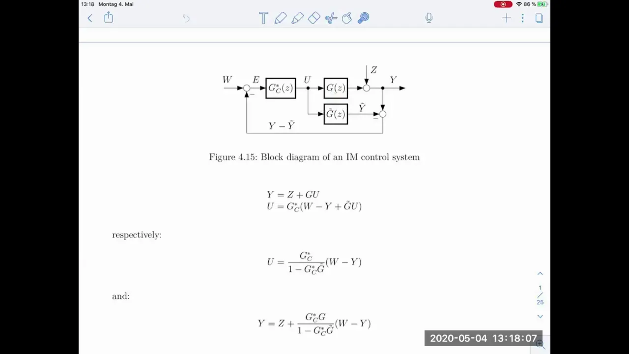 Digital control, lecture unit 8 (ch. 4.6/Internal model control, ch. 5/Discrete-time state space)