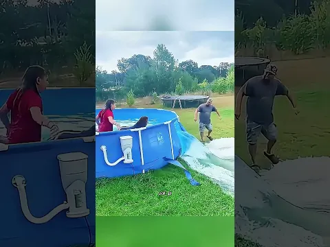 هذه العائلة وجدت أطرف طريقة لتوديع حمام السباحة! 😂🏊