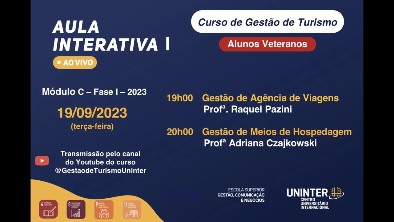 Aula Interativa I - Gestão de Meios de Hospedagem (Veteranos)