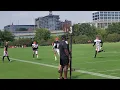 Lagu Jalen Davis picks off Trevor Siemian in front of Charlie Jones at goal line at Bengals Monday
