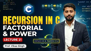 Lecture 21 Recursion in C Factorial Program Power of Number Program Vikas Singh