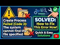 create process failed code 2 the system cannot find the file specified fitgirl fix