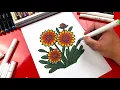 How To Draw Wild Flowers - Gaillardia Blanket Flowers