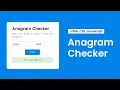 Anagram Checker HTML CSS Javascript