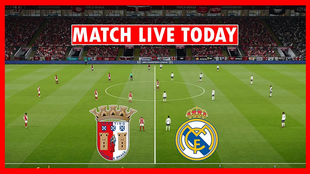 ????Braga vs Real Madrid LIVE ???? UEFA Champions League 23/24 ⚽ Full Match LIVE Today Highlights