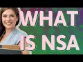 Nsa meaning of Nsa