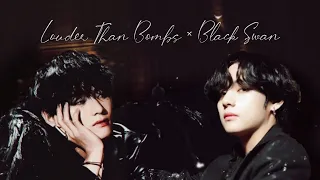black swan but its louder than bombs themed bts remix