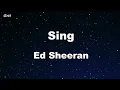Sing - Ed Sheeran Karaoke 【No Guide Melody】 Instrumental