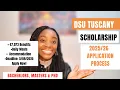 DSU TUSCANY SCHOLARSHIP APPLICATION PROCESS FULLY FUNDED SCHOLARSHIPS IN ITALY