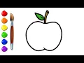 Digital Coloring pages for Kids Apple