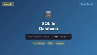 Create Read Update Delete with sqlite3 Tutorial - Python SQLite part I