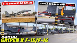 GRIPEN's da FAB "prontos pra GUERRA" contra F-15/F-16: Pela 1ª vez, armados com mísseis METEOR