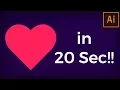 QUICKER way to Create Heart Shape in Illustrator Adobe Illustrator Tutorial