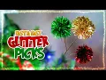 Fast Easy Glitter Pom Pom Picks for the Christmas Tree DIY Whimsical Dr Seuss Christmas Decor