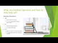Using Boolean Operators